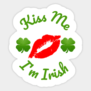 Kiss Me I'm Irish Sticker